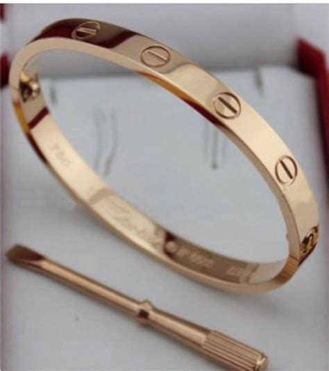 cartier rose gold screw bracelet|cartier love bracelet screwdriver gold.